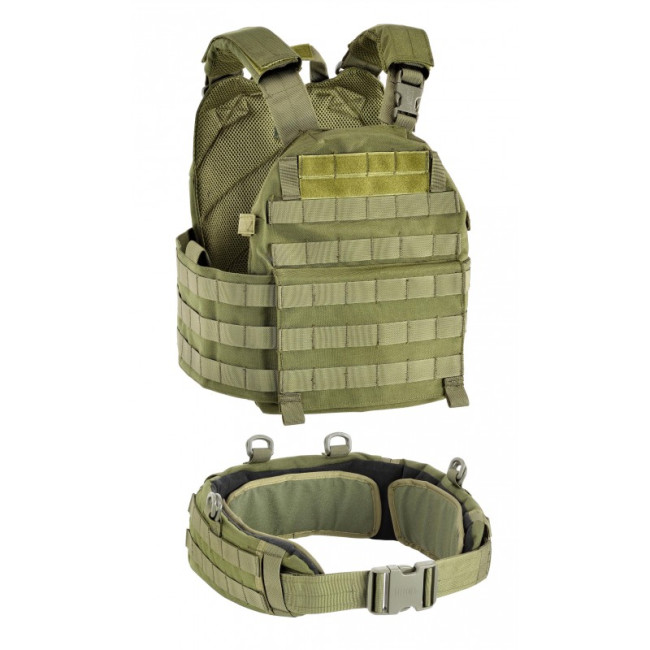 Gilet de combat porte plaque / ceinturon MOLLE Vert OD - Defcon 5 Gilet de combat porte plaque / ceinturon MOLLE Vert OD - Defcon 5