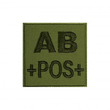 Insigne AB+ de groupe sanguin Kaki- TOE Pro Insigne AB+ de groupe sanguin Kaki- TOE Pro