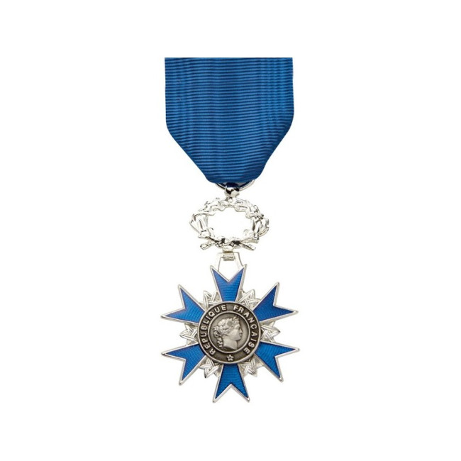 Médaille ordonnance Chevalier ONM bronze argentée Médaille ordonnance Chevalier ONM bronze argentée