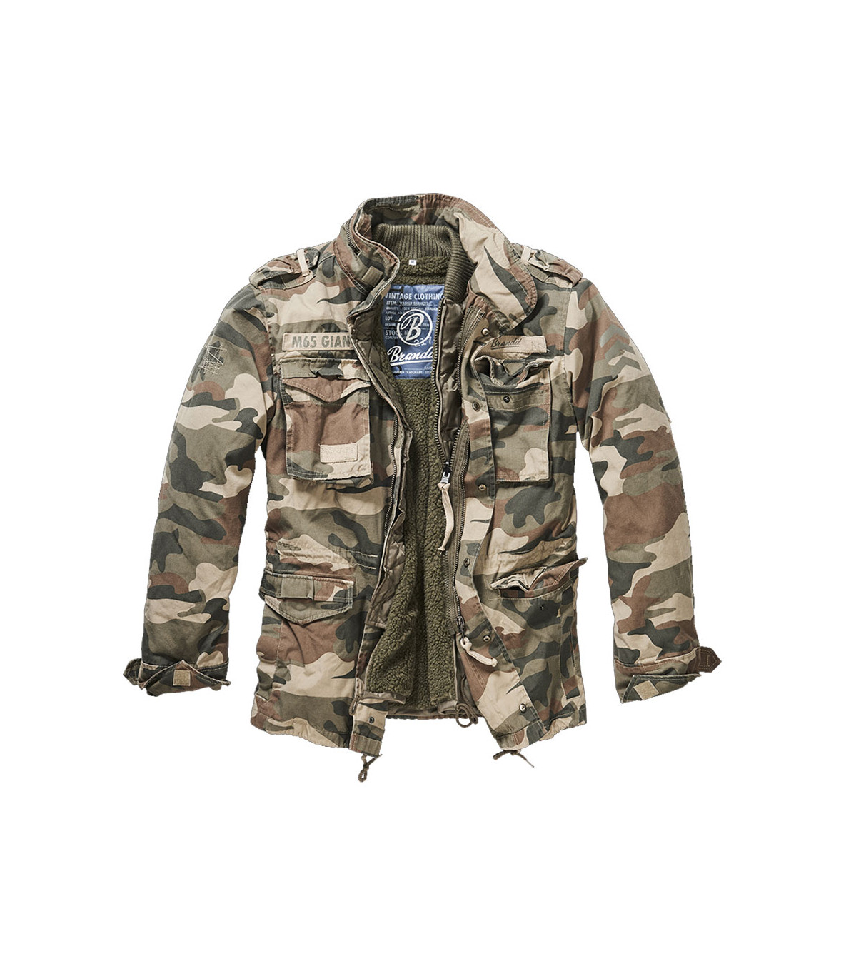 Veste Militaire M65 Giant Camouflage Woodland De La Marque Brandit