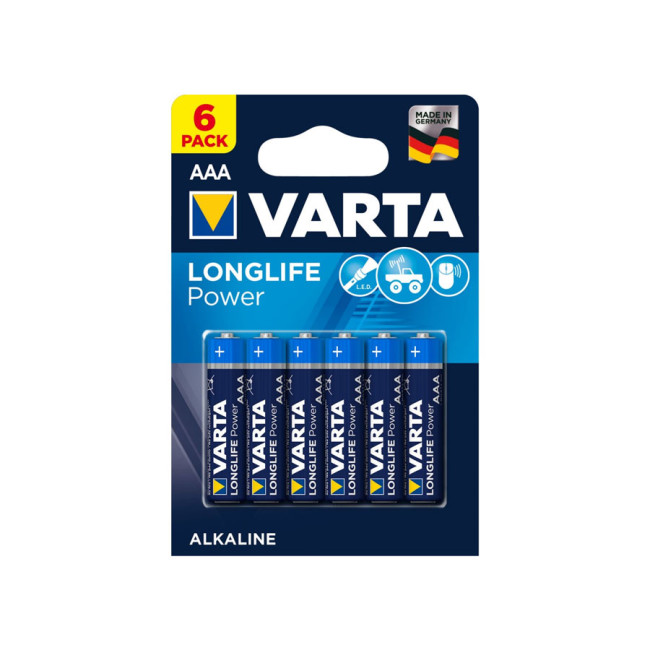 Lot de 6 piles AAA Longlife power - Varta Lot de 6 piles AAA Longlife power - Varta