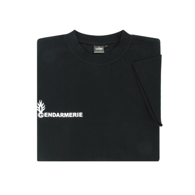 Tee-shirt noir coton sérigraphie gendarmerie - DMB Products Tee-shirt noir coton sérigraphie gendarmerie - DMB Products