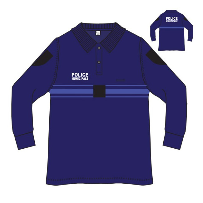 Polo Police Municipale ML respirant marine Polo Police Municipale ML respirant marine
