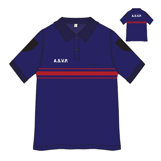 Polo ASVP MC respirant marine Polo ASVP MC respirant marine