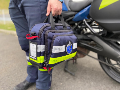 The Dimatex Polygone BMO Bag, perfect solution for a gendarmerie motorcycle